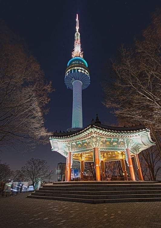 ide Namsan tower. pemandangan, korea selatan, pemandangan kota