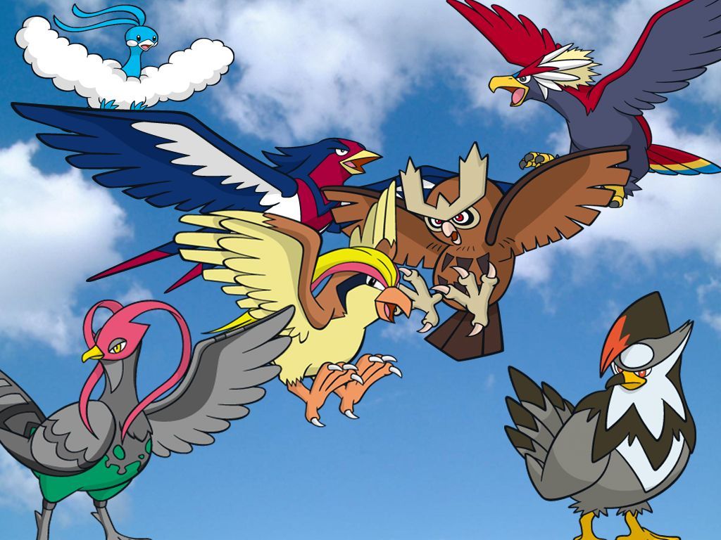 Flying Type Wallpaper. Flying pokémon, Flying type, Pokemon