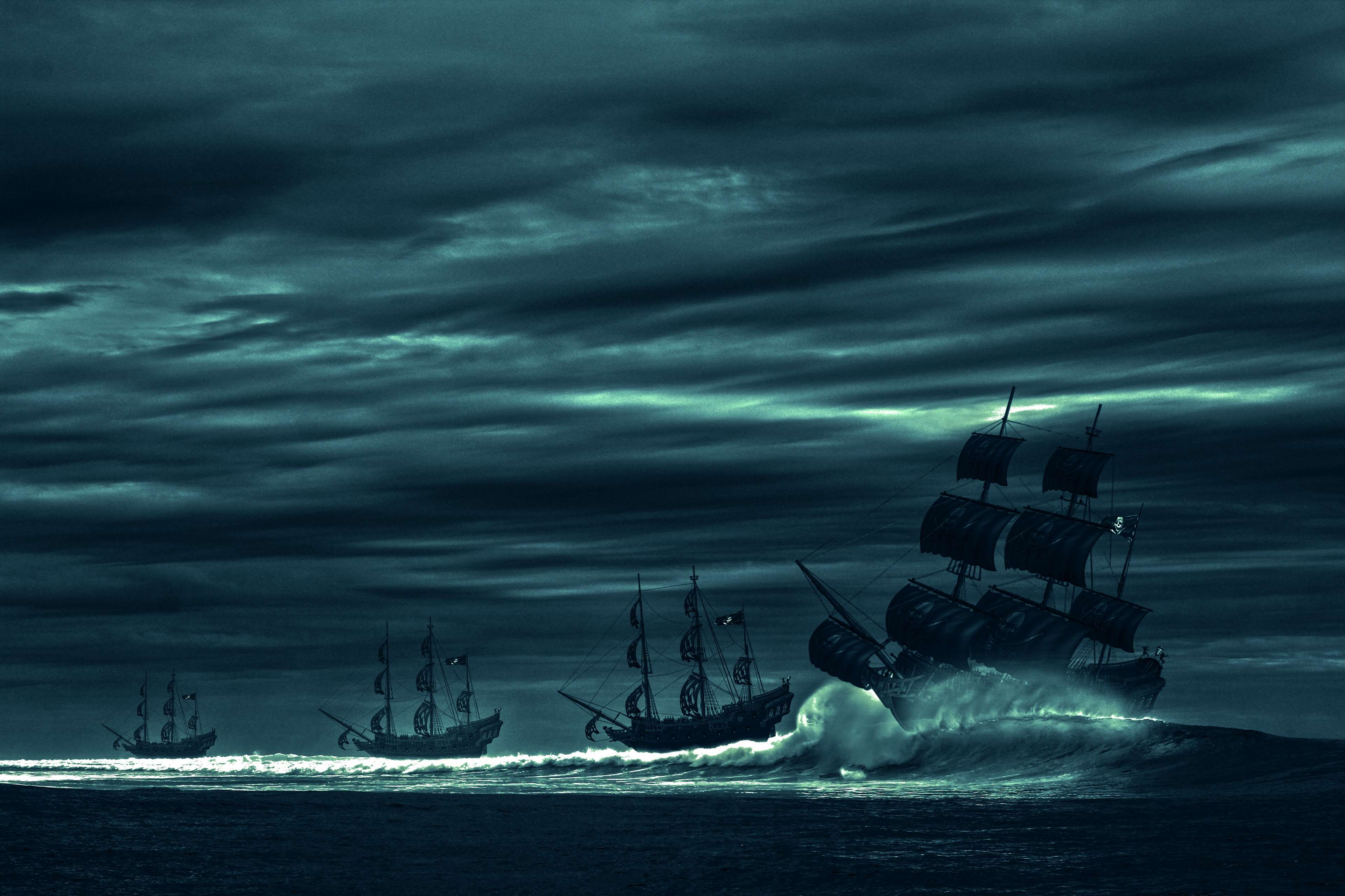 pirate ship HD wallpaper, Background
