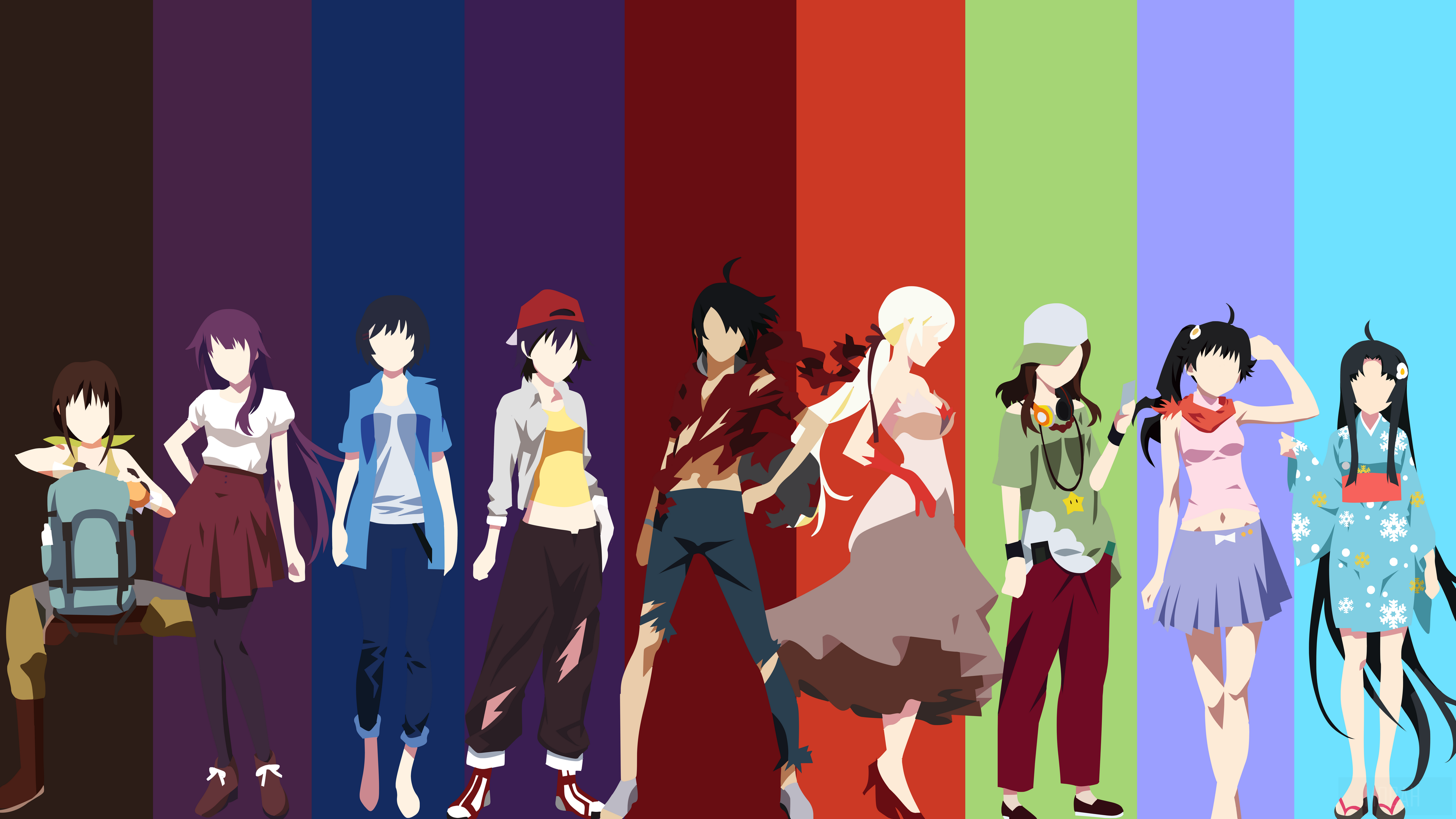 Monogatari HD wallpaper, Background