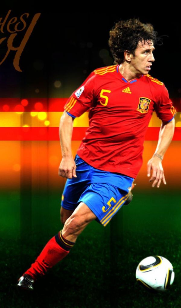 The player of Barcelona Carles Puyol Desktop wallpapers 600x1024