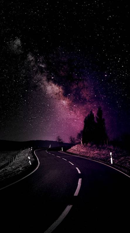 Cool Dark Night Road Wallpaper HD wallpaper