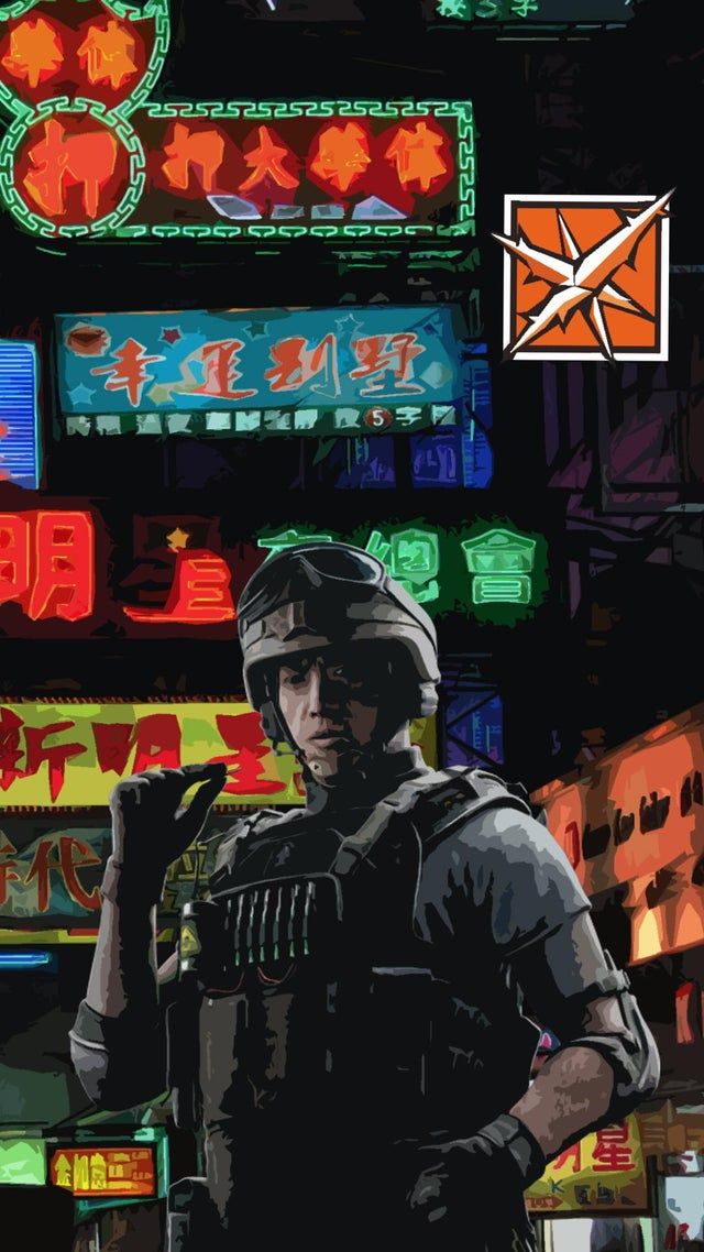 Lesion smartphone wallpaper (9:16 ratio): Rainbow6