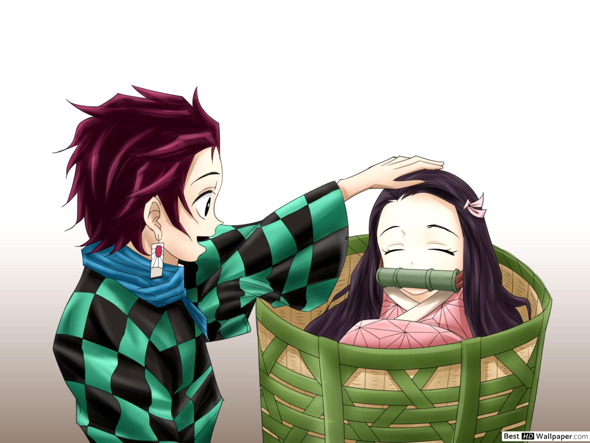 Tanjiro Kamado X Nezuko Kamado (Demon Slayer) HD wallpaper download