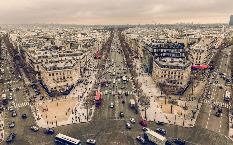 cityscape, Building, Street, Paris, Champs Élysées Wallpaper HD / Desktop and Mobile Background