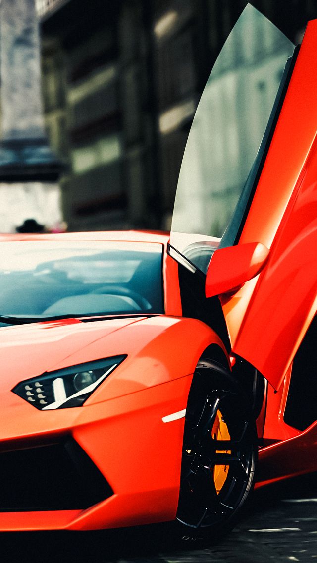 Lock Screen Wallpaper iPhone Red Lamborghini