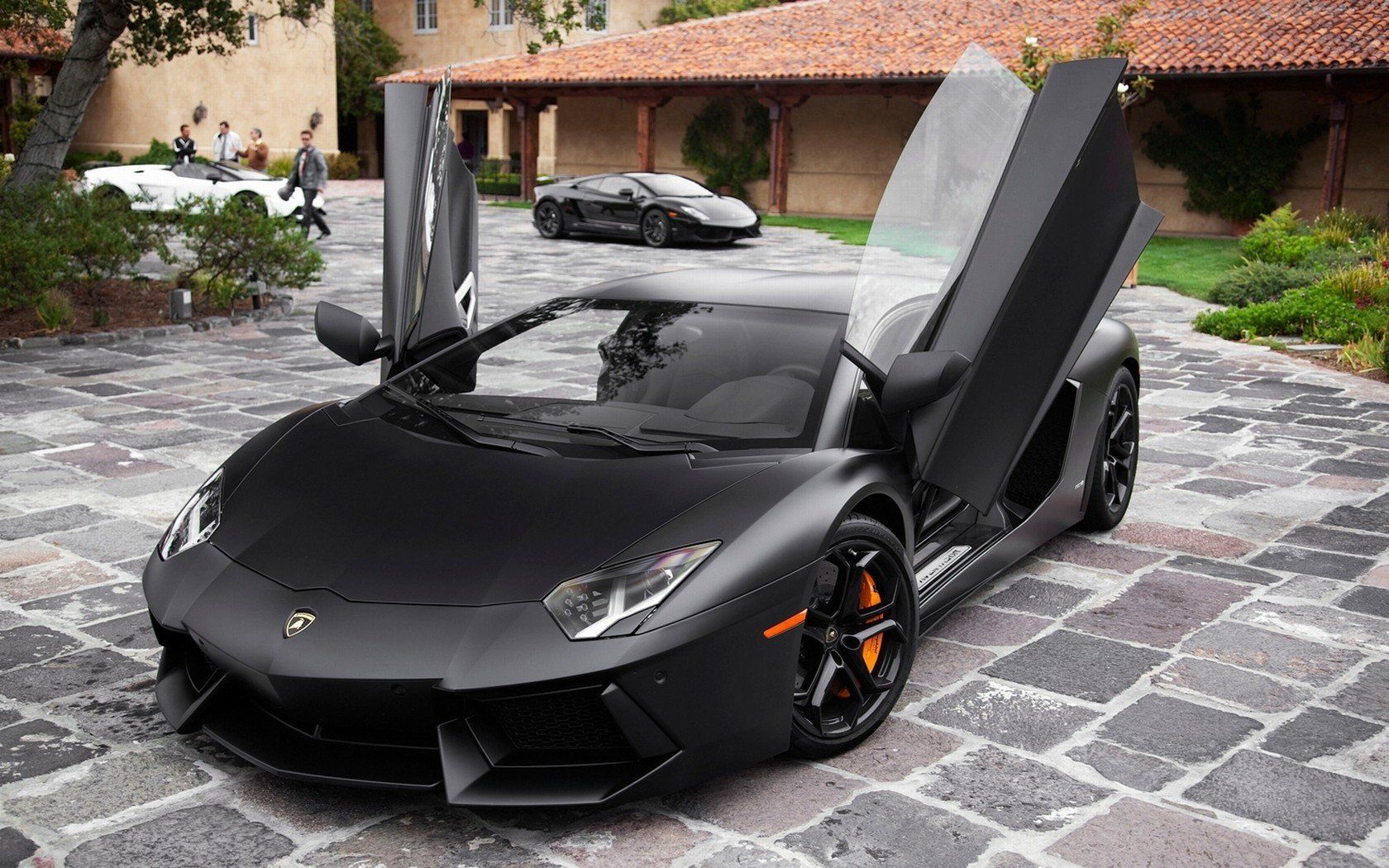black, Cars, Lamborghini, Vehicles, Lamborghini, Aventador, Open, Doors, V12 Wallpaper HD / Desktop and Mobile Background