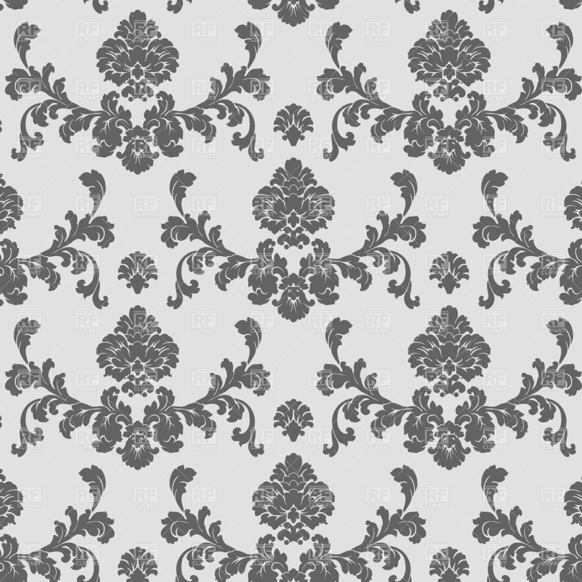 Blue Victorian floral wallpaper  Free Seamless Textures