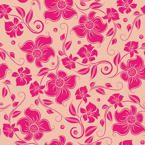 Gentle floral seamless pattern wallpaper vector 01 free download