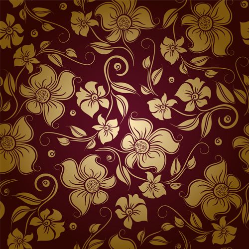 Gentle floral seamless pattern wallpaper vector 02 free download