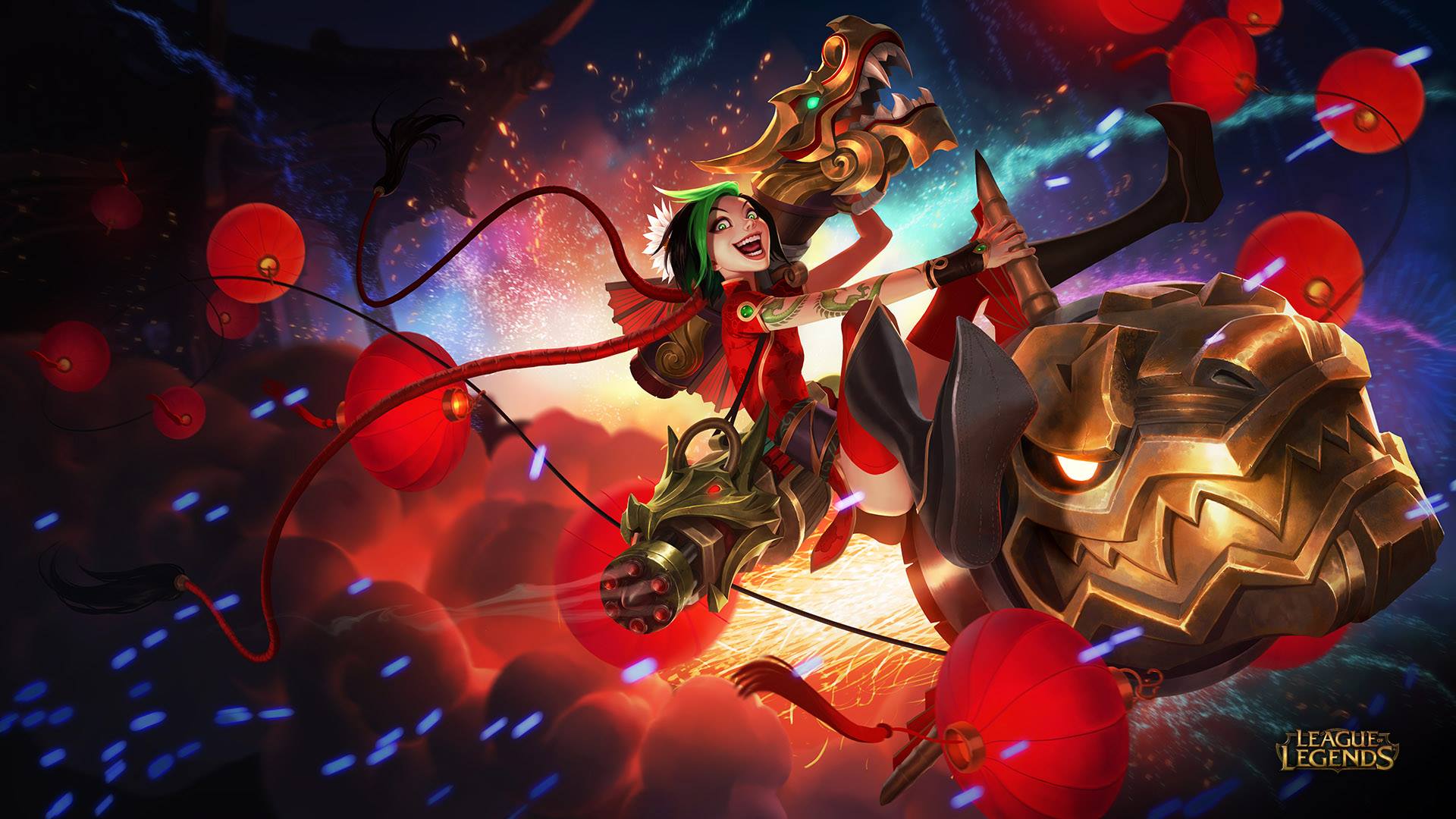 Firecracker Jinx wallpaper of Legends Wallpaper