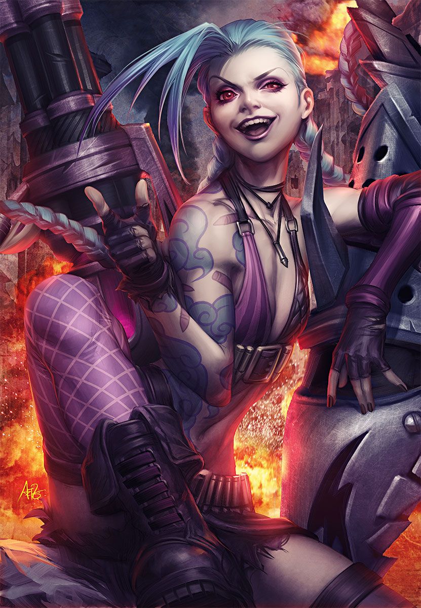 Jinx Poster. Wallpaper & Fan Arts. League Of Legends