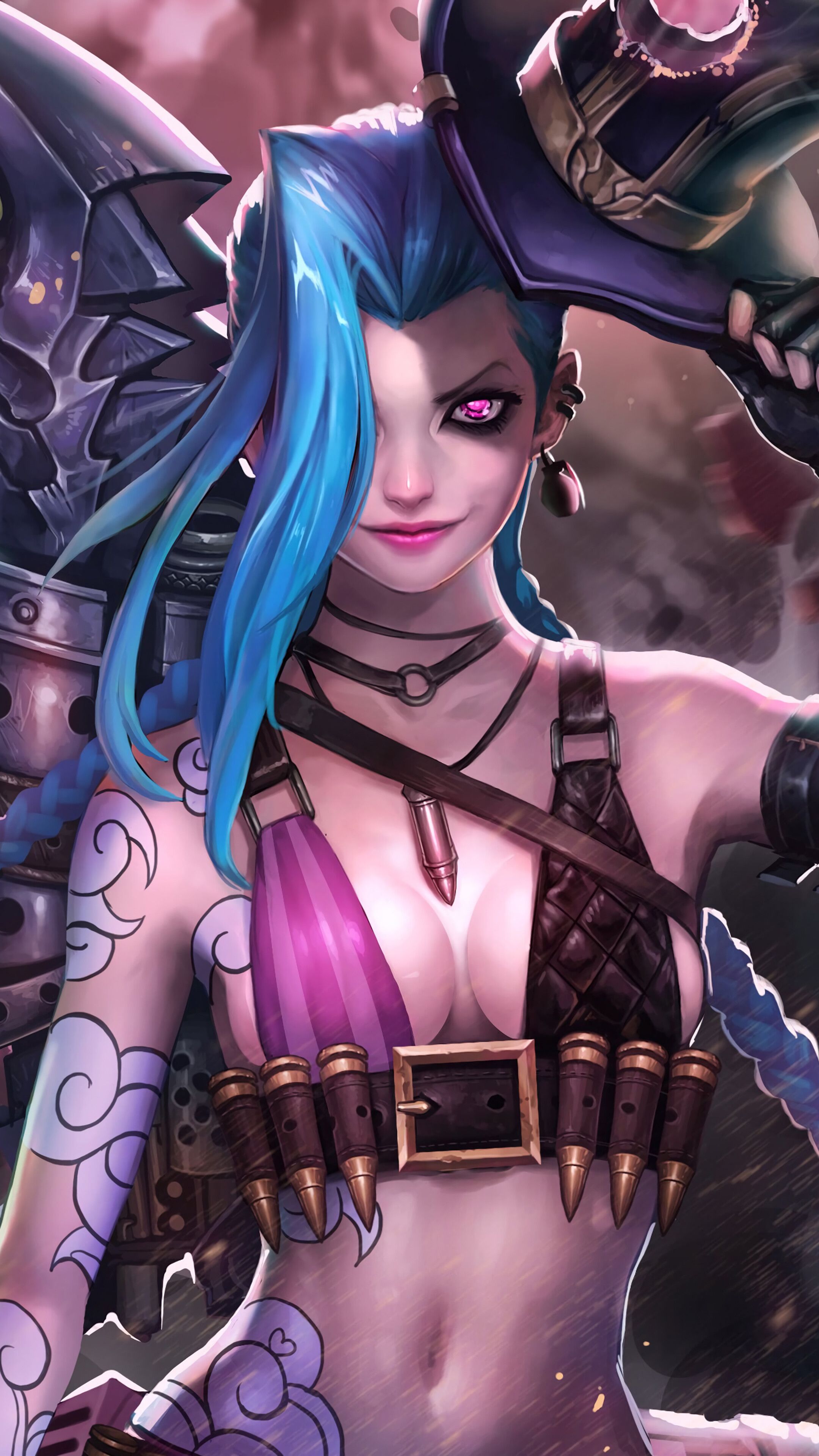 Jinx, LoL, 4K phone HD Wallpaper, Image, Background, Photo and Picture. Mocah HD Wallpaper