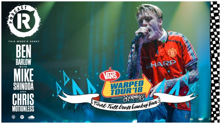 Ben Barlow, Mike Shinoda, Chris Motionless Of Warped Tour Podcast Sound Magazine