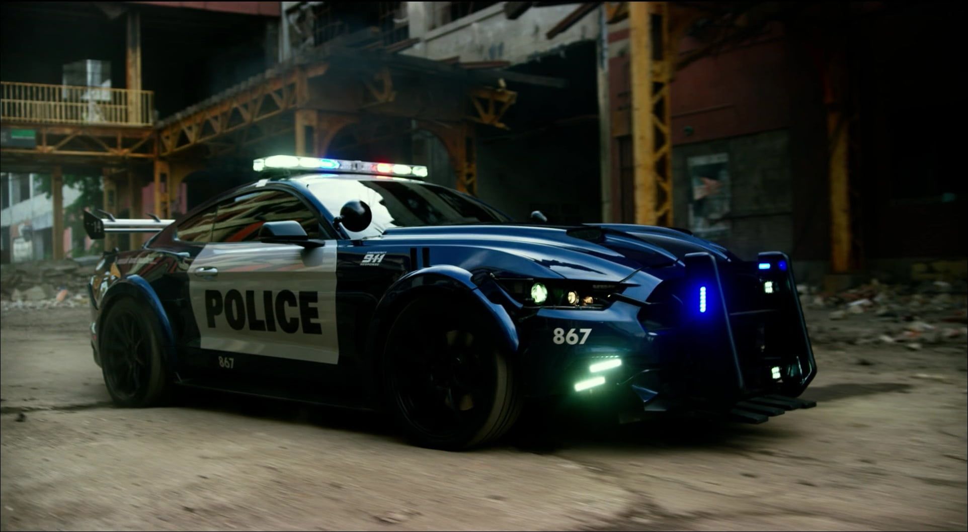 blue and white police car #police #car #Ford #Transformers Ford Mustang transformers: the last knight P #wallpaper #hdwallpa. Ford mustang, Mustang, Car ford
