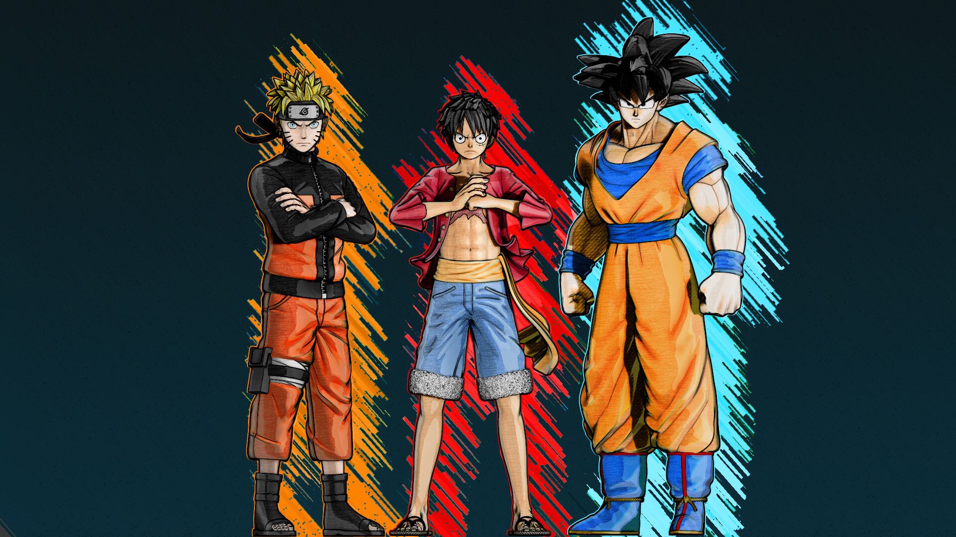 Goku Luffy Naruto Wallpaper