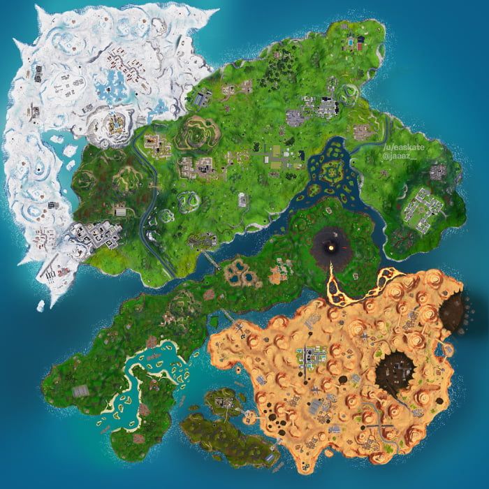Fortnite Islands Map Concept! Featuring New and Old POIs!. Best gaming wallpaper, Island map, Old map