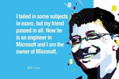 AND I Failed Bill Gates Wall Poster 13*19 Inches Matte Finish Paper Print & Motivation Posters In India Art, Film, Design, Movie, Music, Nature And Educational Paintings Wallpaper At