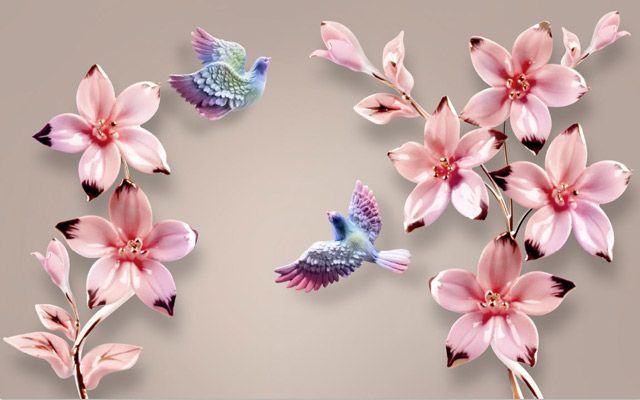 3D Flowers Wallpaper