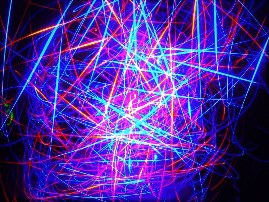 Wallpaper Blue And Red Led Light, Abstract, Colorful, Neon • Wallpaper For You HD Wallpaper For Desktop & Mobile