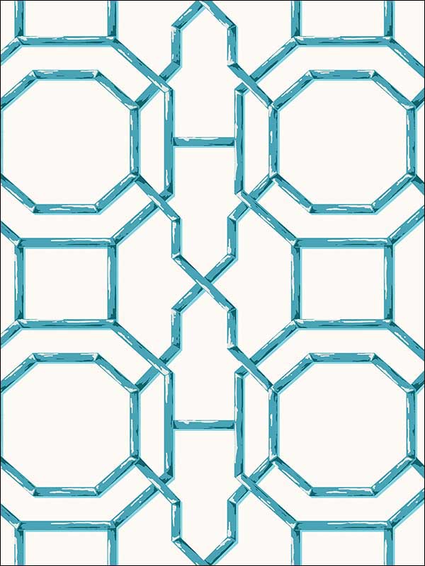 Summer Teal Trellis Wallpaper 274424150 by A Street Prints Wallpaper