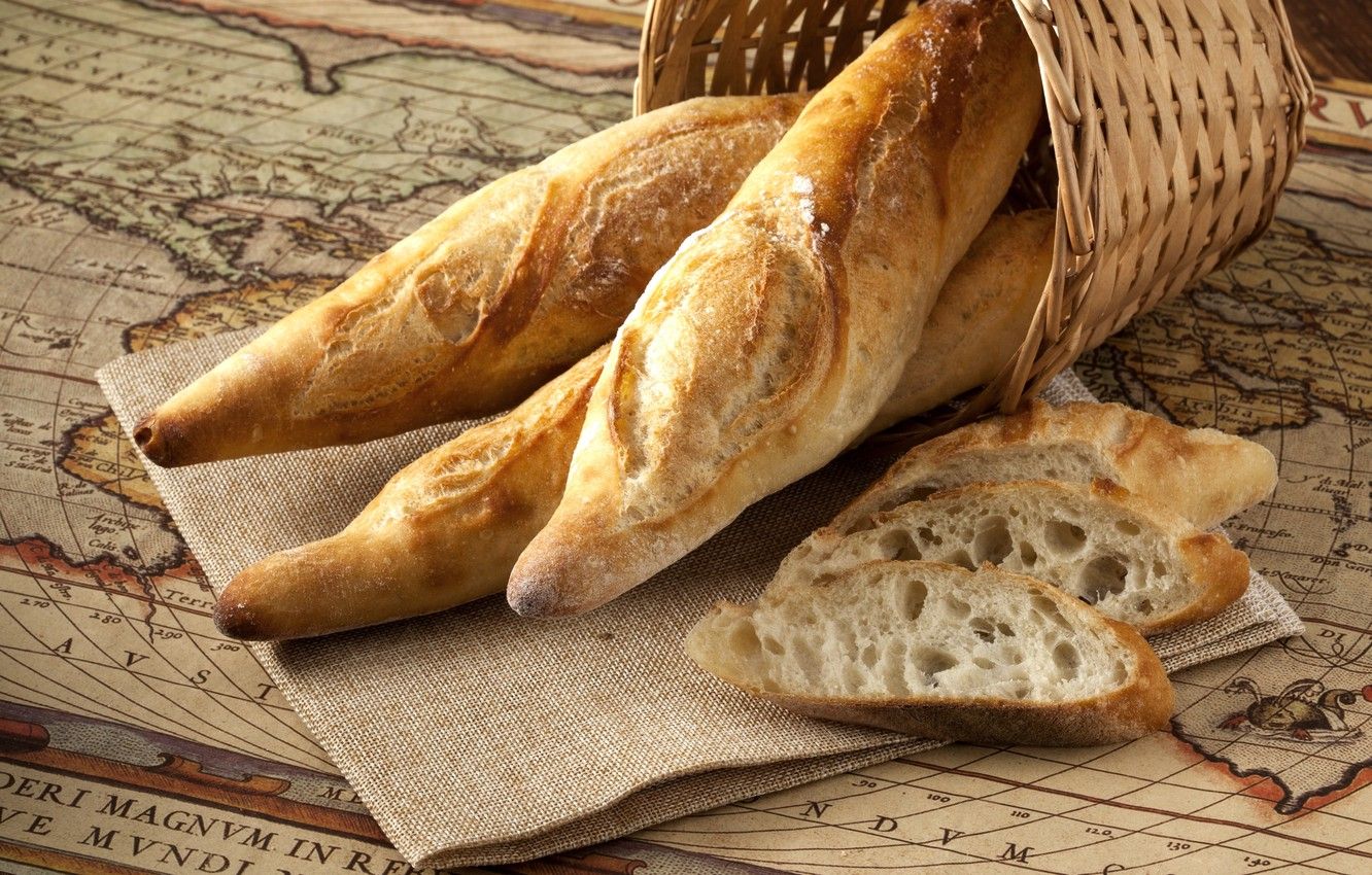 Wallpaper bread, baguette, cakes, delicious image for desktop, section еда