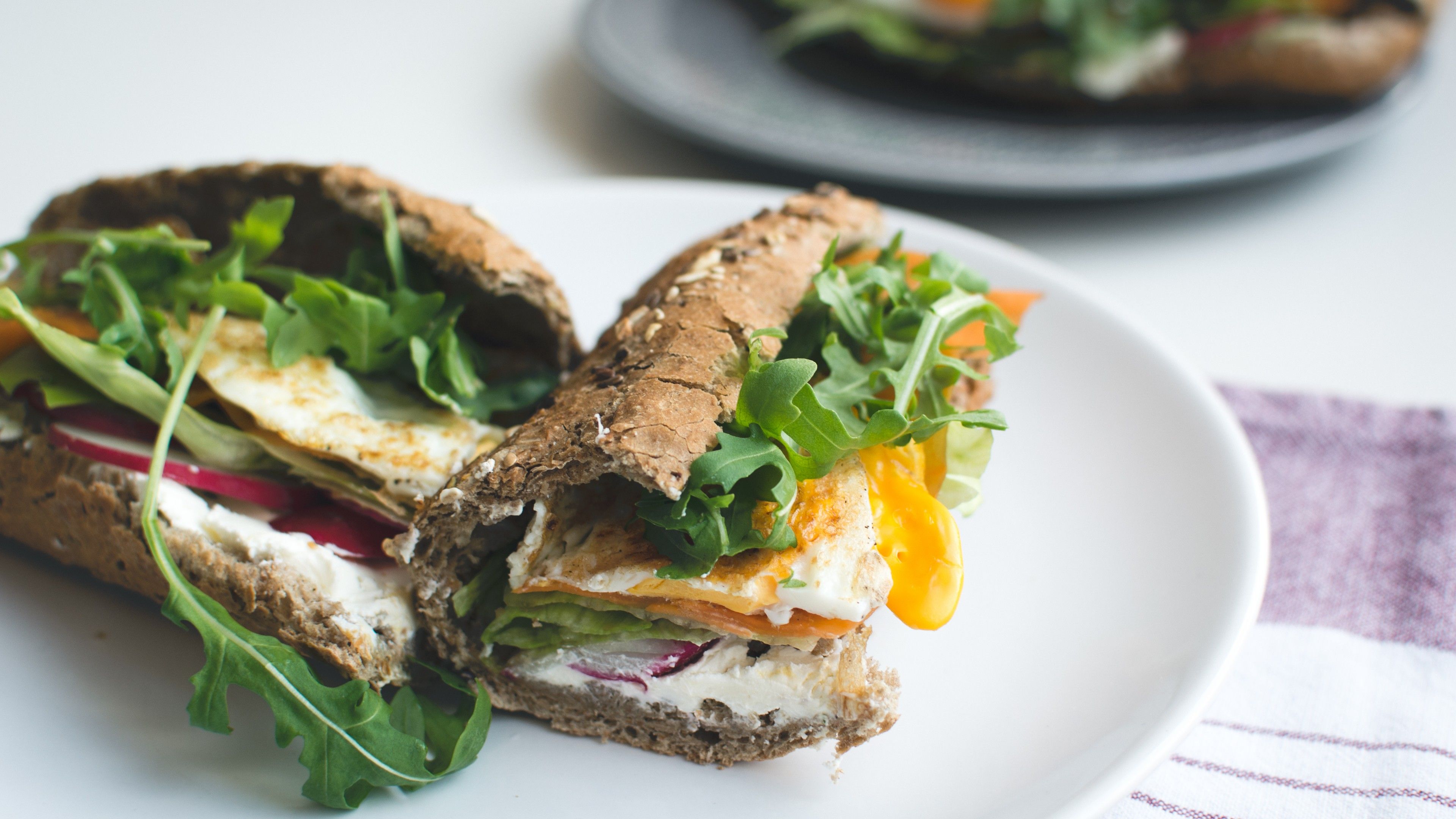 Wallpaper Baguette, radishes, vegetables, sandwich, Food