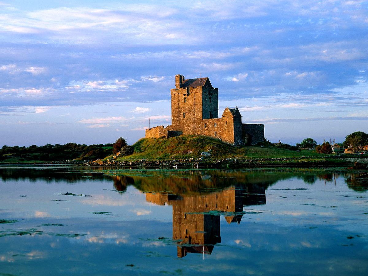 Awesome Dunguaire Castle, Ireland, Reflection wallpaper. FREE Best pics
