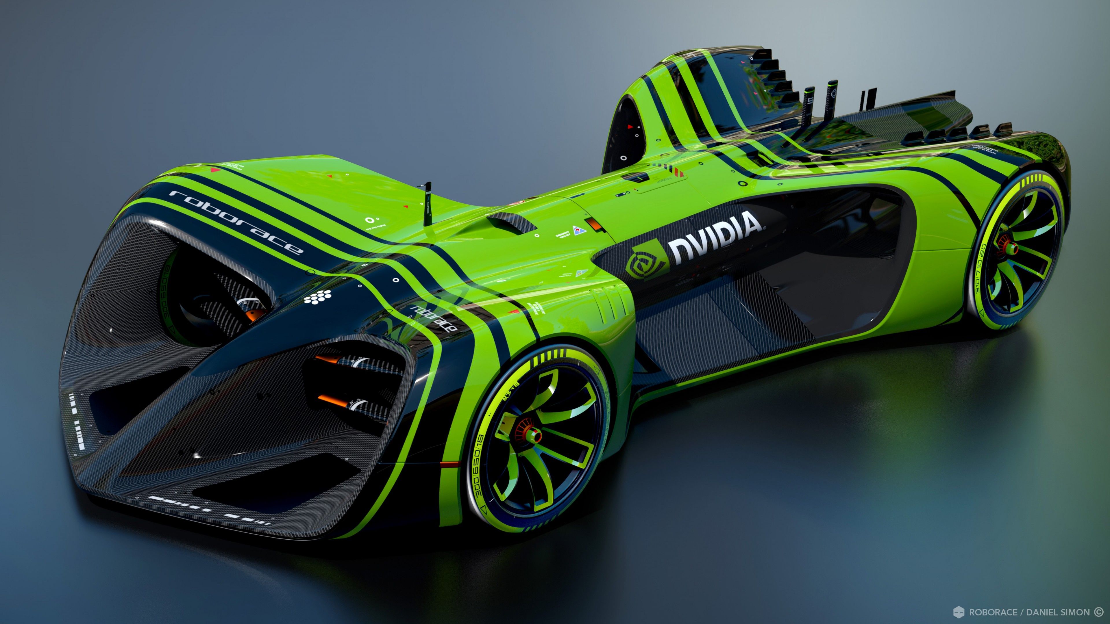 Wallpaper Roborace NVidia, future cars, Formula E season, electric cars, Daniel Simon, Cars & Bikes