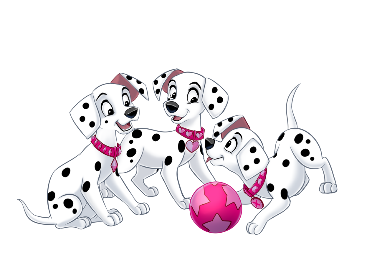 safe, artist:tuwka, canine, dalmatian, dog, mammal, feral, 101 dalmatian street, 101 dalmatians, disney, ball, dallas (101 dalmatian street), dejavu (101 dalmatian street), destiny (101 dalmatian street), female, trio, trio female, triple d