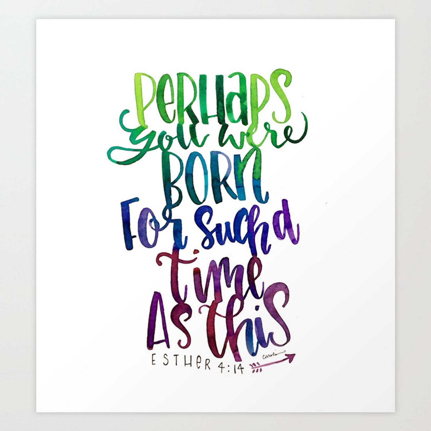 Esther 4:14 Watercolor Print Art Print