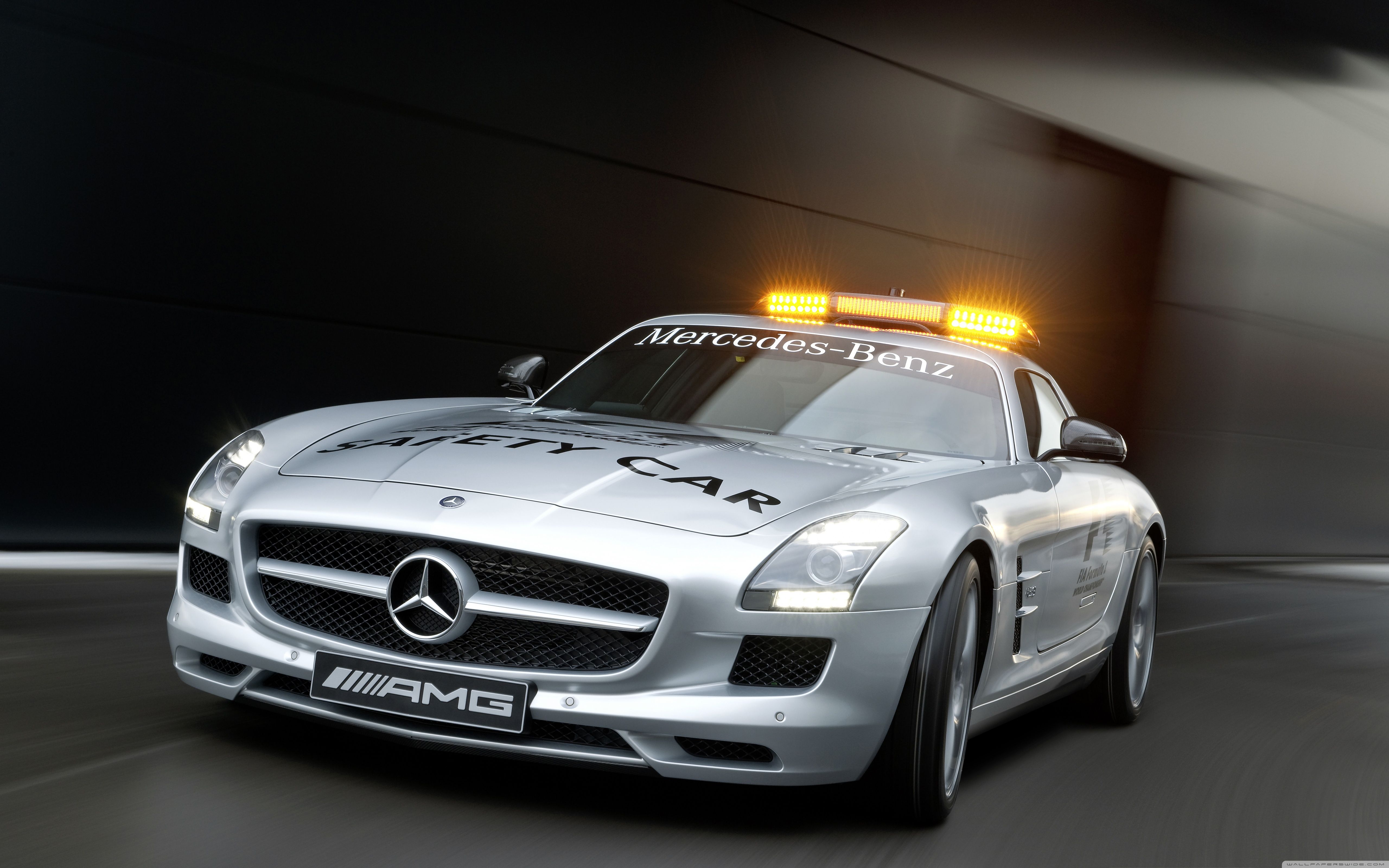 Mercedes SLS AMG Police Car Ultra HD Desktop Background Wallpaper for 4K UHD TV, Tablet