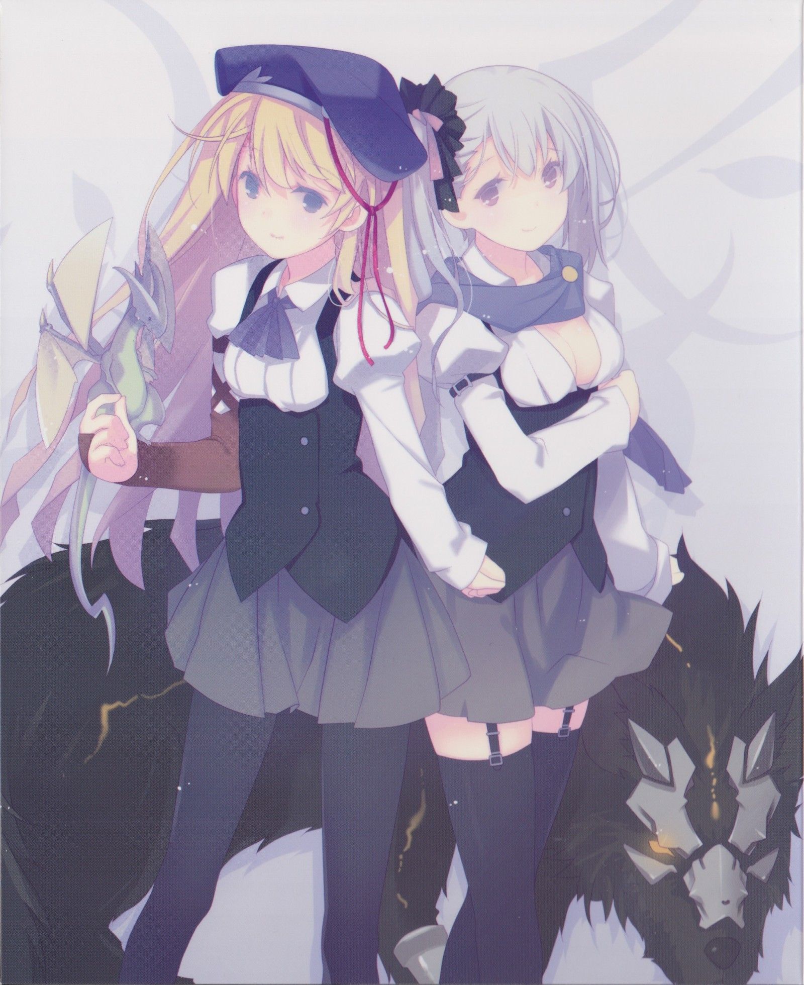 Wallpaper, illustration, anime girls, purple, violet, black hair, Unbreakable Machine Doll, uniform, cool, girl, human hair color, fictional character, mangaka, hime cut, Frey Machine Doll wa Kizutsukanai, Charlotte Belew, cg artwork