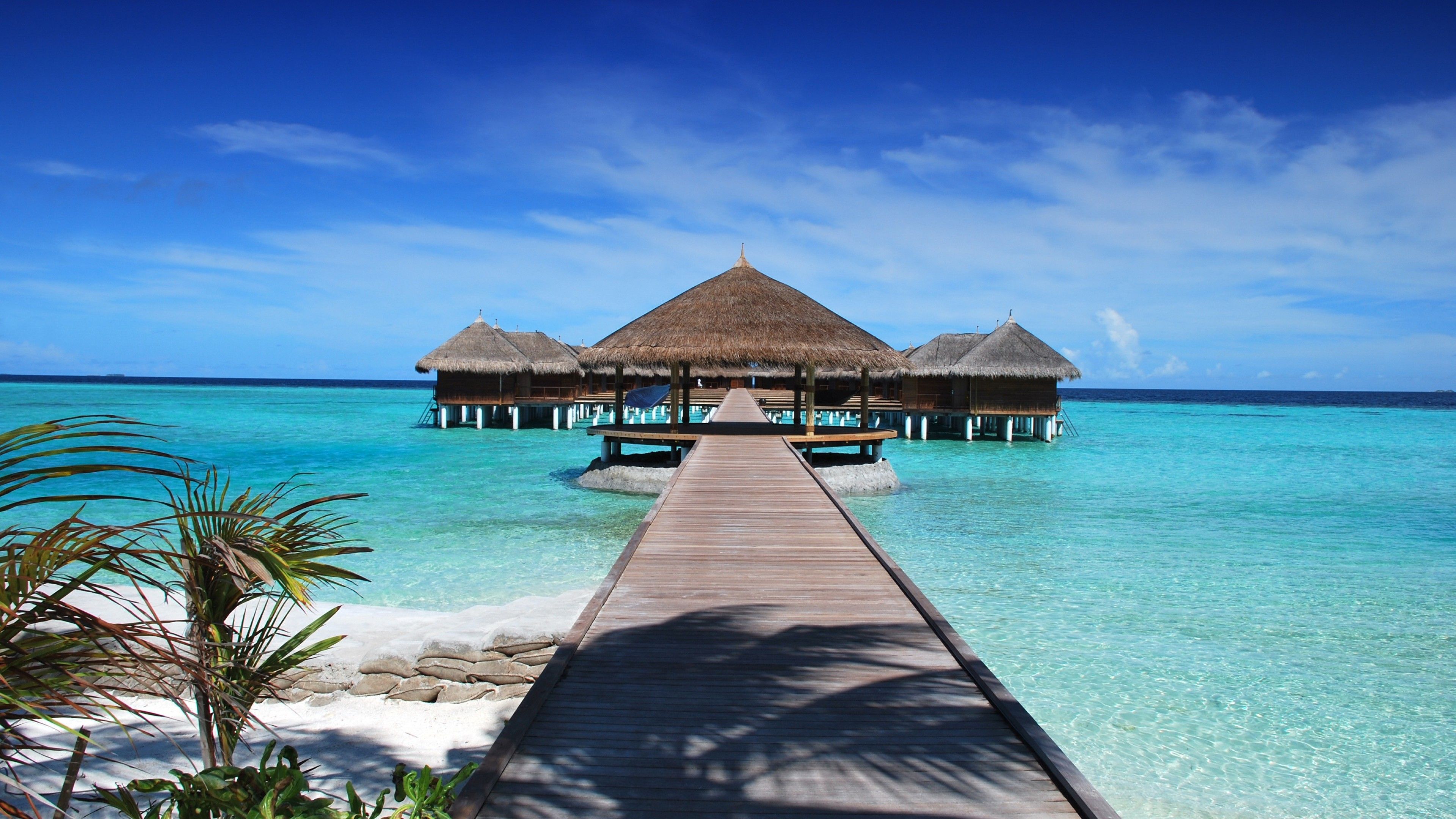 Wallpaper Maldives, hotel, 4K, Travel