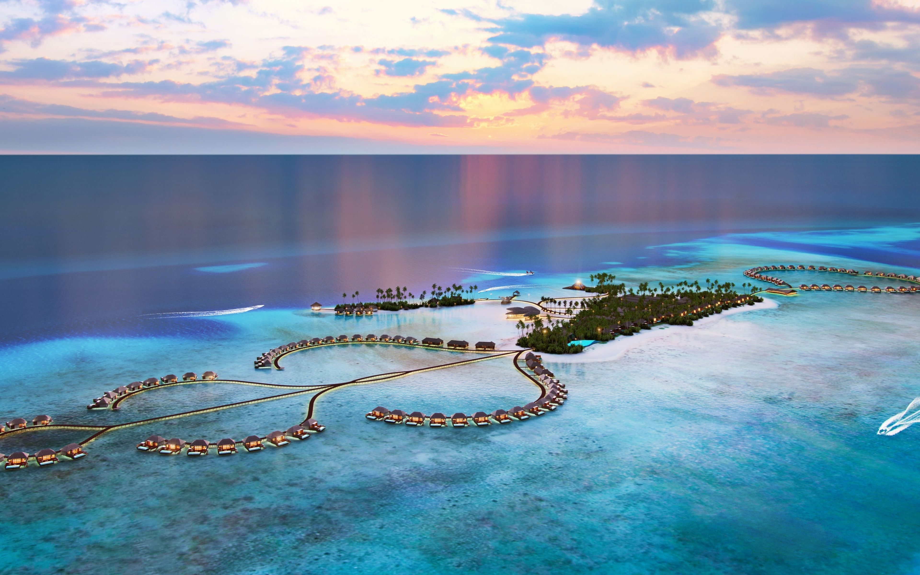 Download 3840x2400 wallpaper maldives, resorts, aerial view, island, sea, 4k, ultra HD 16: widescreen, 3840x2400 HD image, background, 5568
