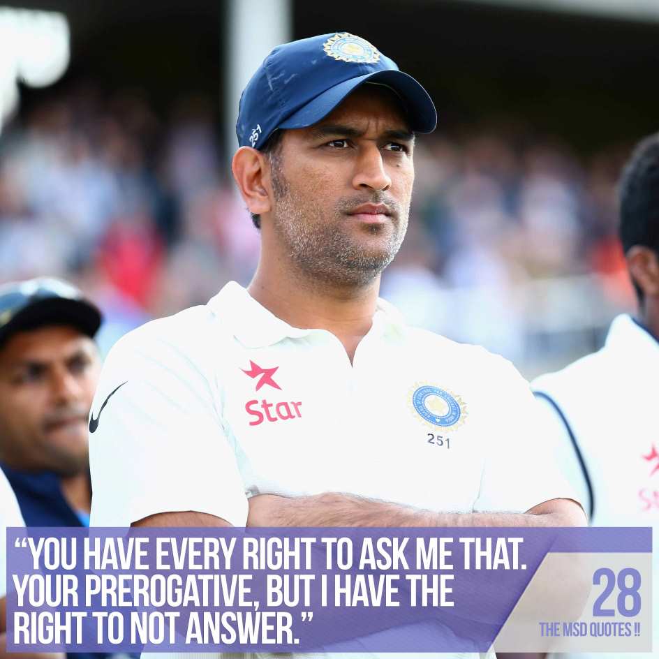 Read MS Dhoni at his best, 37 best pick quotes by the Indian skipper