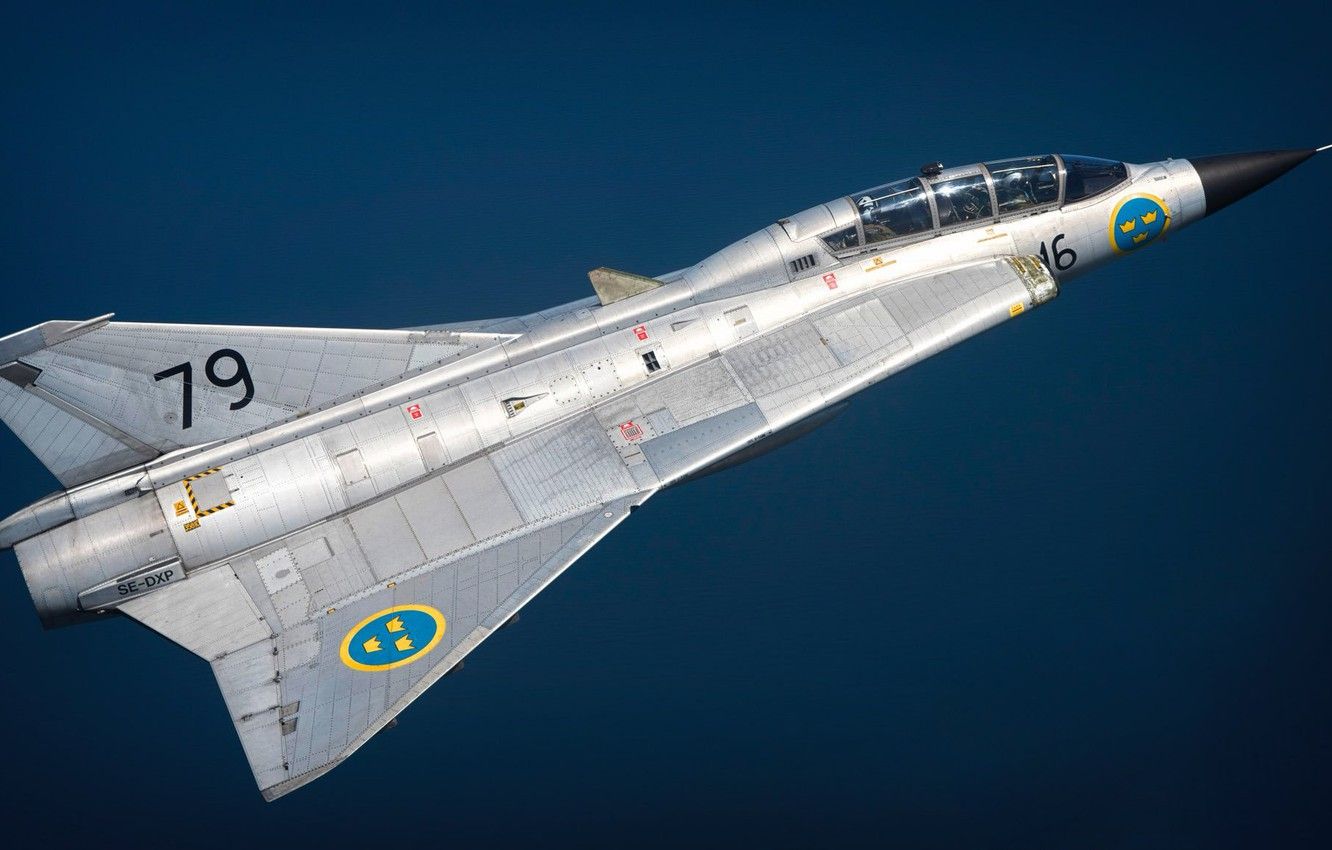 Wallpaper Fighter, You CAN, Swedish air force, Can 35 Draken image for desktop, section авиация