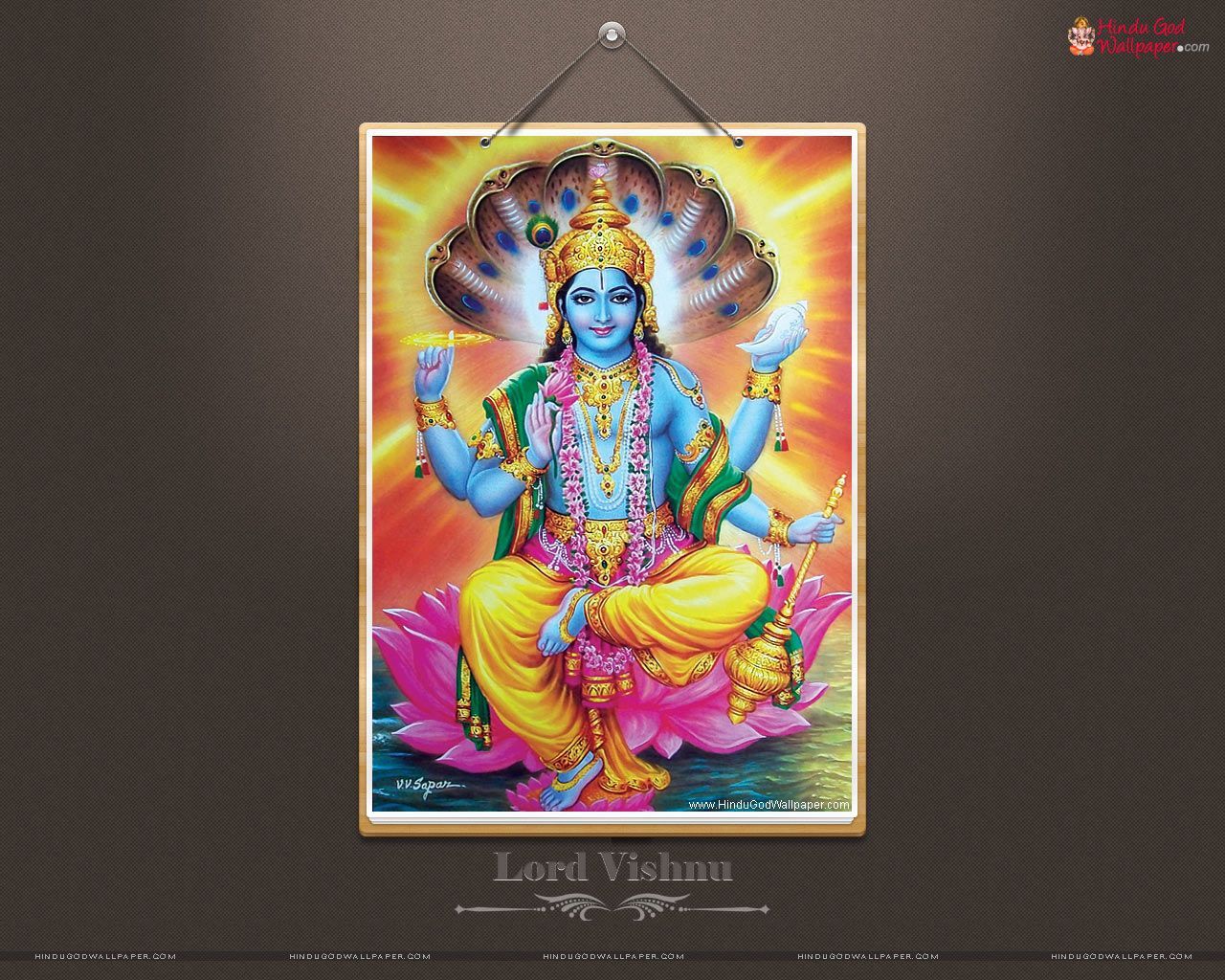 God Vishnu Full HD Wallpaper Big Size
