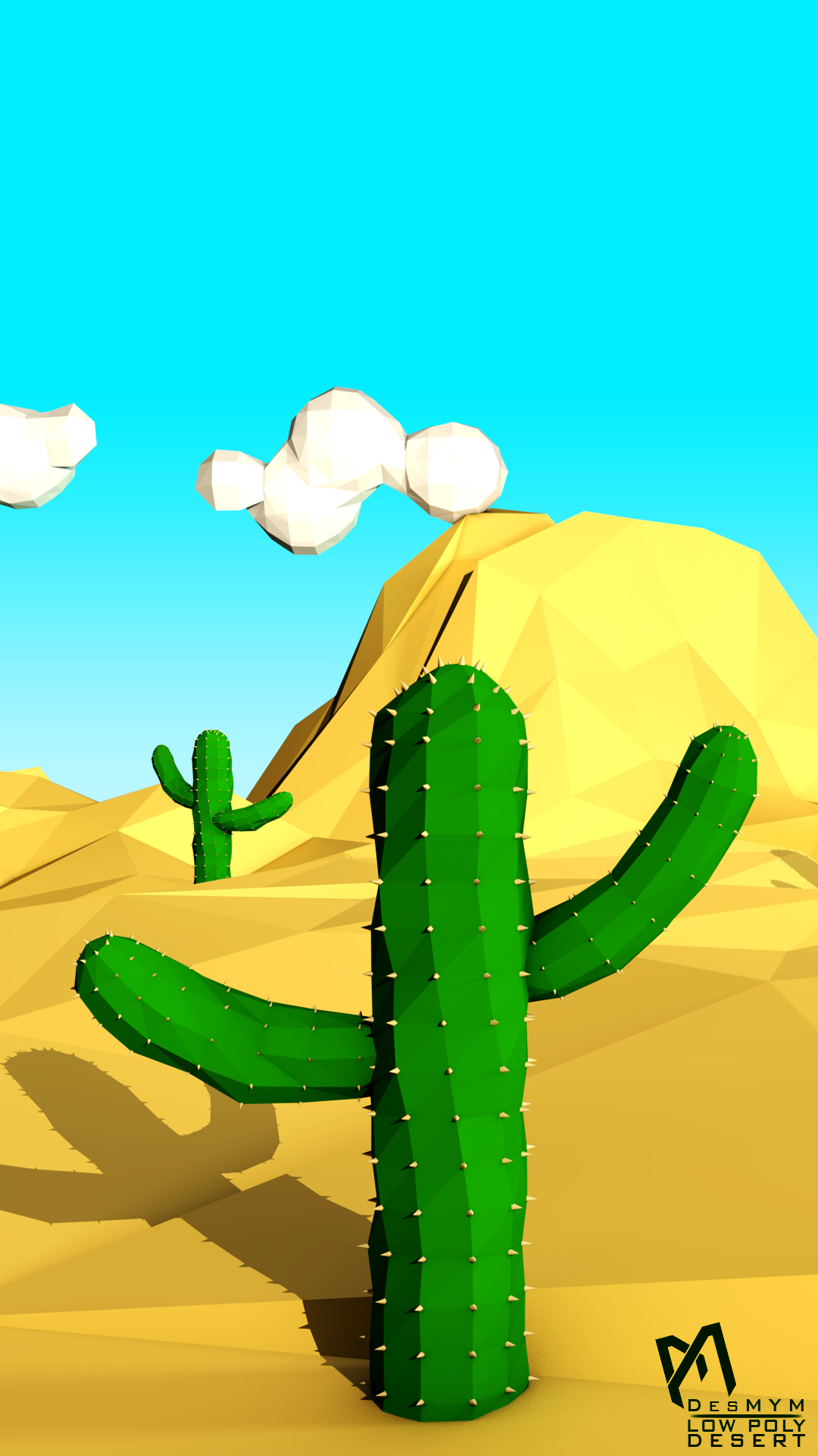 Cactus Cartoon Htc One Wallpaper For Mobile HD HD Wallpaper