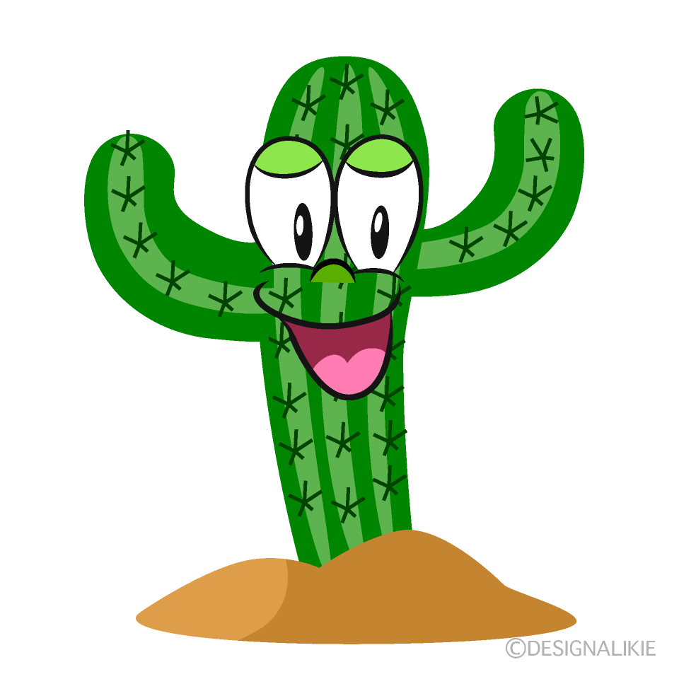 Free Smiling Cactus Cartoon Image｜Charatoon