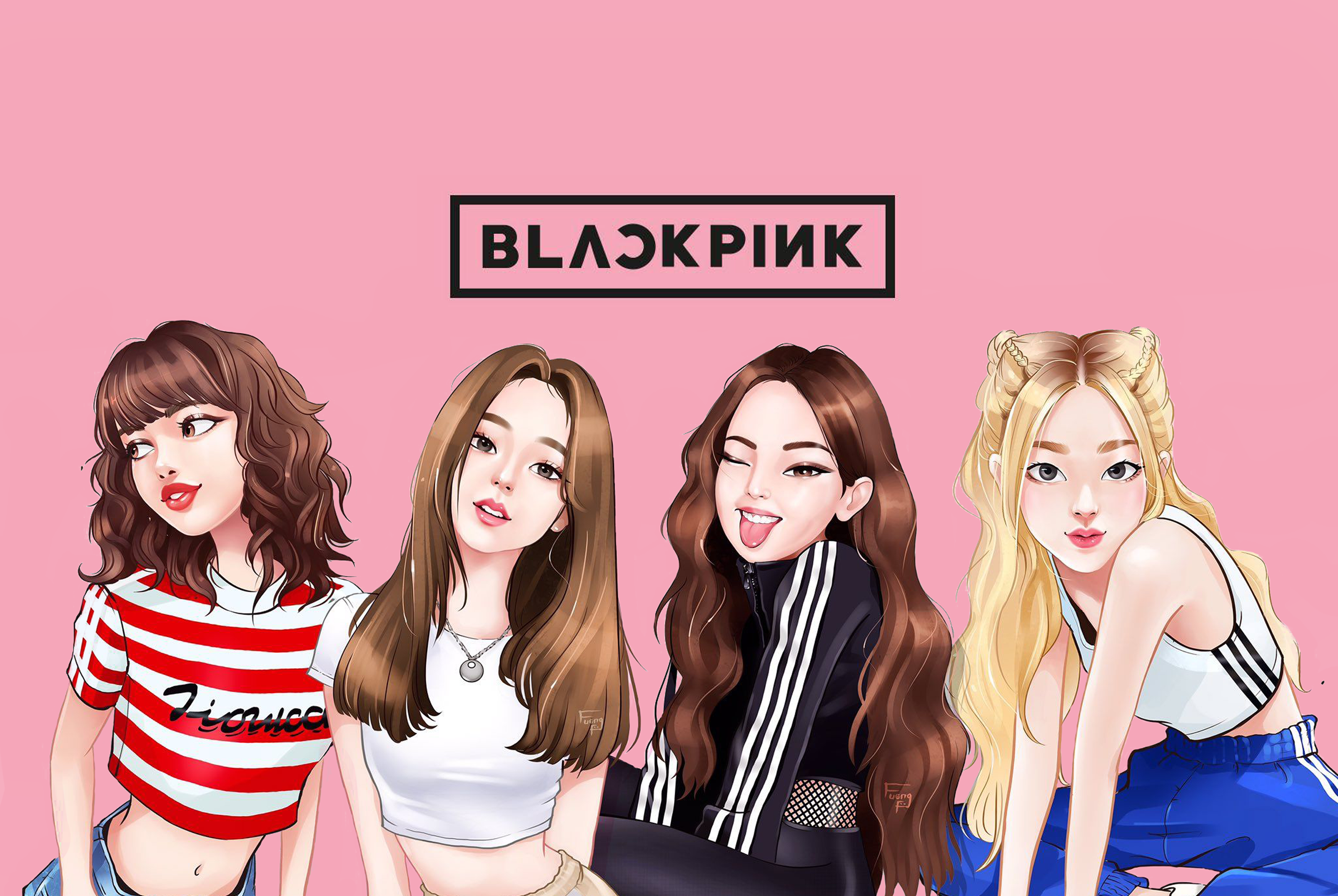 Some blackpink wallpaper! Wallpaper for desktop: Wallpaper for phone: Wallpaper for ipad; (pretty sure this is blackpink on haloween night, if its not then sorry about that!) (loving these drawn wallpaper ^^)