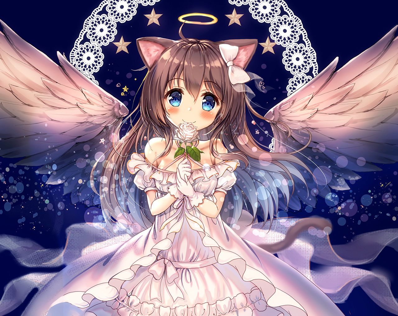Anime Girl With Angel Wings
