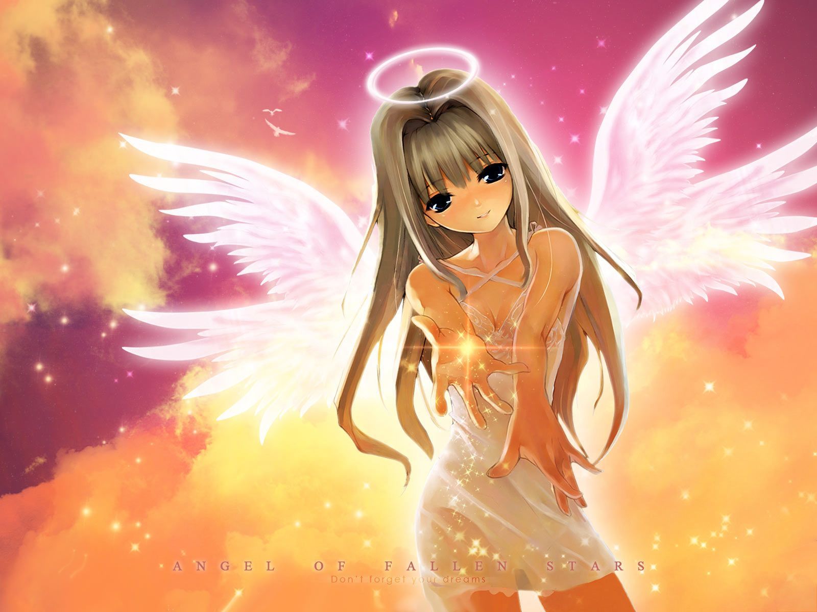 Anime characters wings angel male girl swords wallpaper | 1600x1200 |  798433 | WallpaperUP