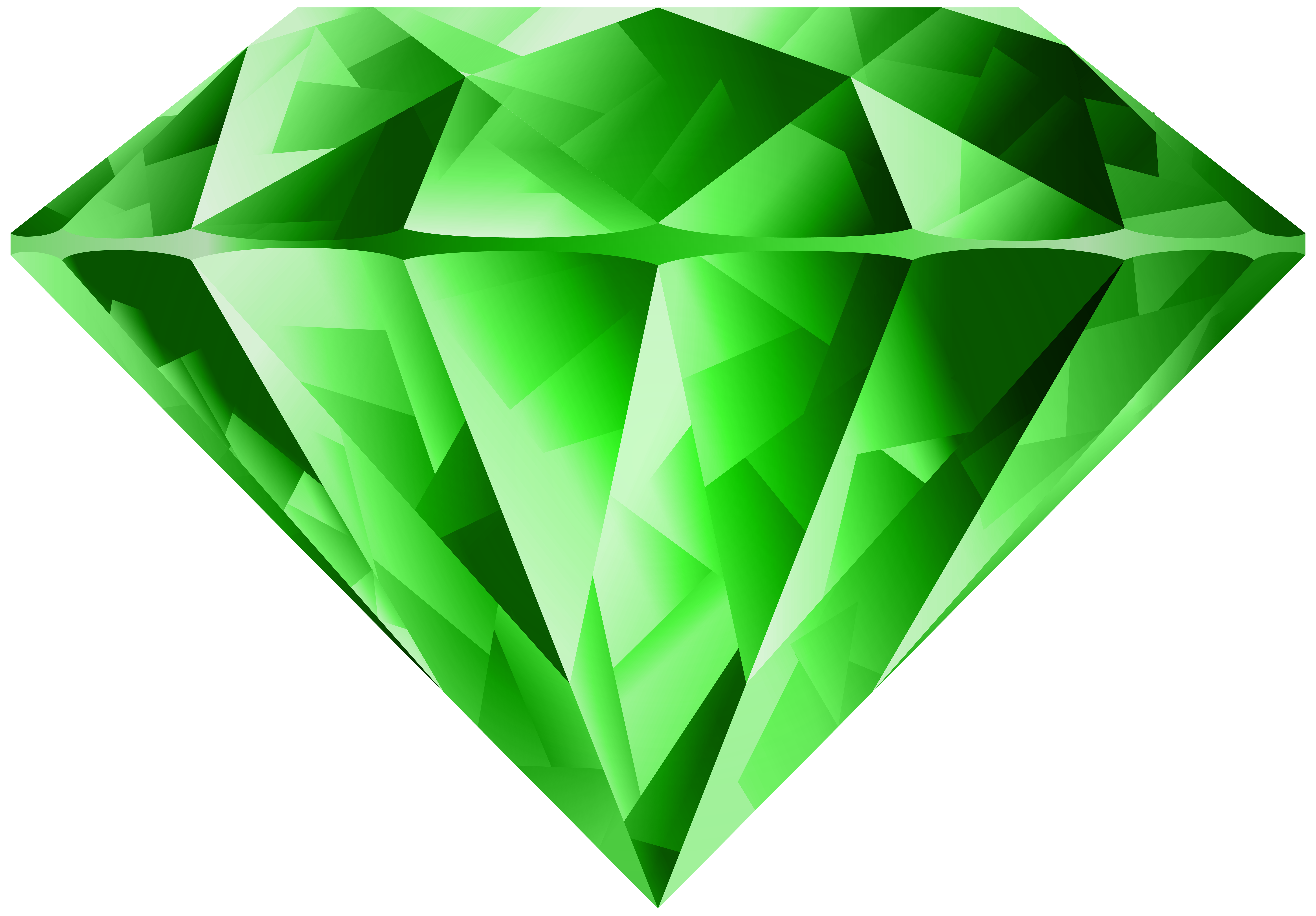 Green Diamond Transparent PNG Clip Art Image​-Quality Image and Transparent PNG Free Clipart