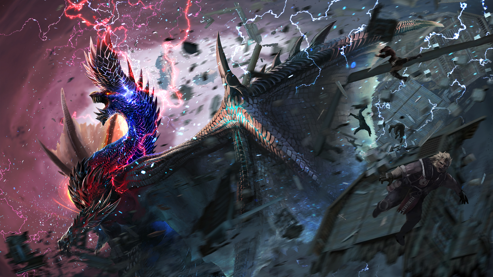 Alatreon, The Black Dragon Feared by Gods by Kurotokusa: MonsterHunter