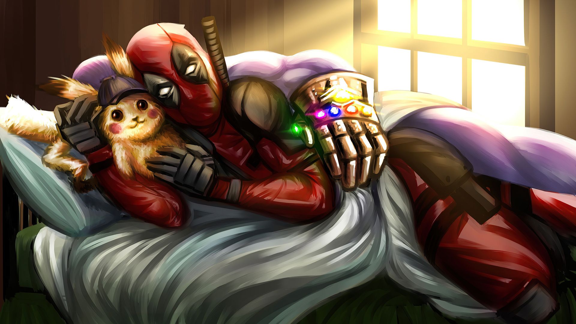 Deadpool With Pokemon Artwork 4k Laptop Full HD 1080P HD 4k Wallpaper, Image, Background, Photo and Picture