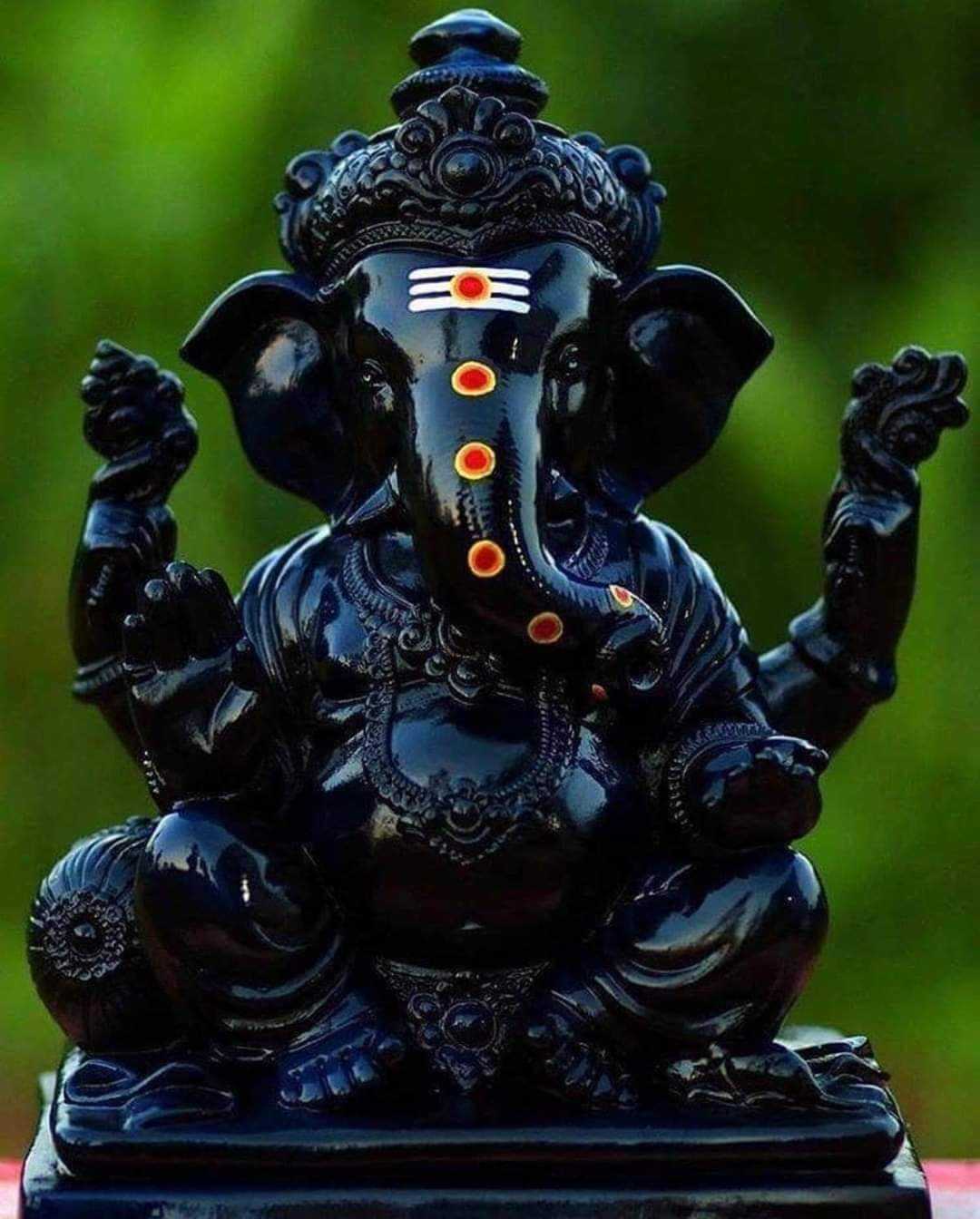 Black Statue of Lord Shri Ganesha Pics