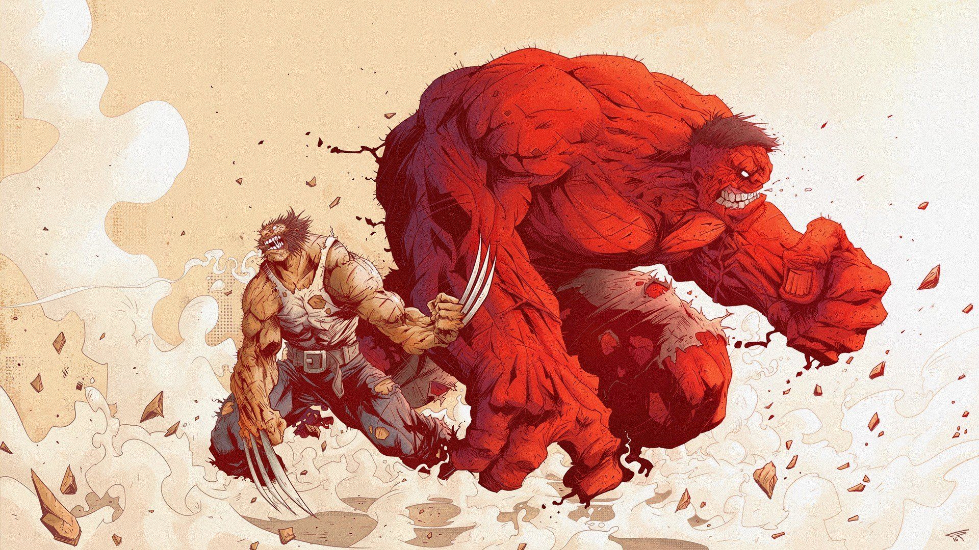 Wolverine, Marvel Comics, Hulk, Red hulk HD Wallpaper / Desktop and Mobile Image & Photo