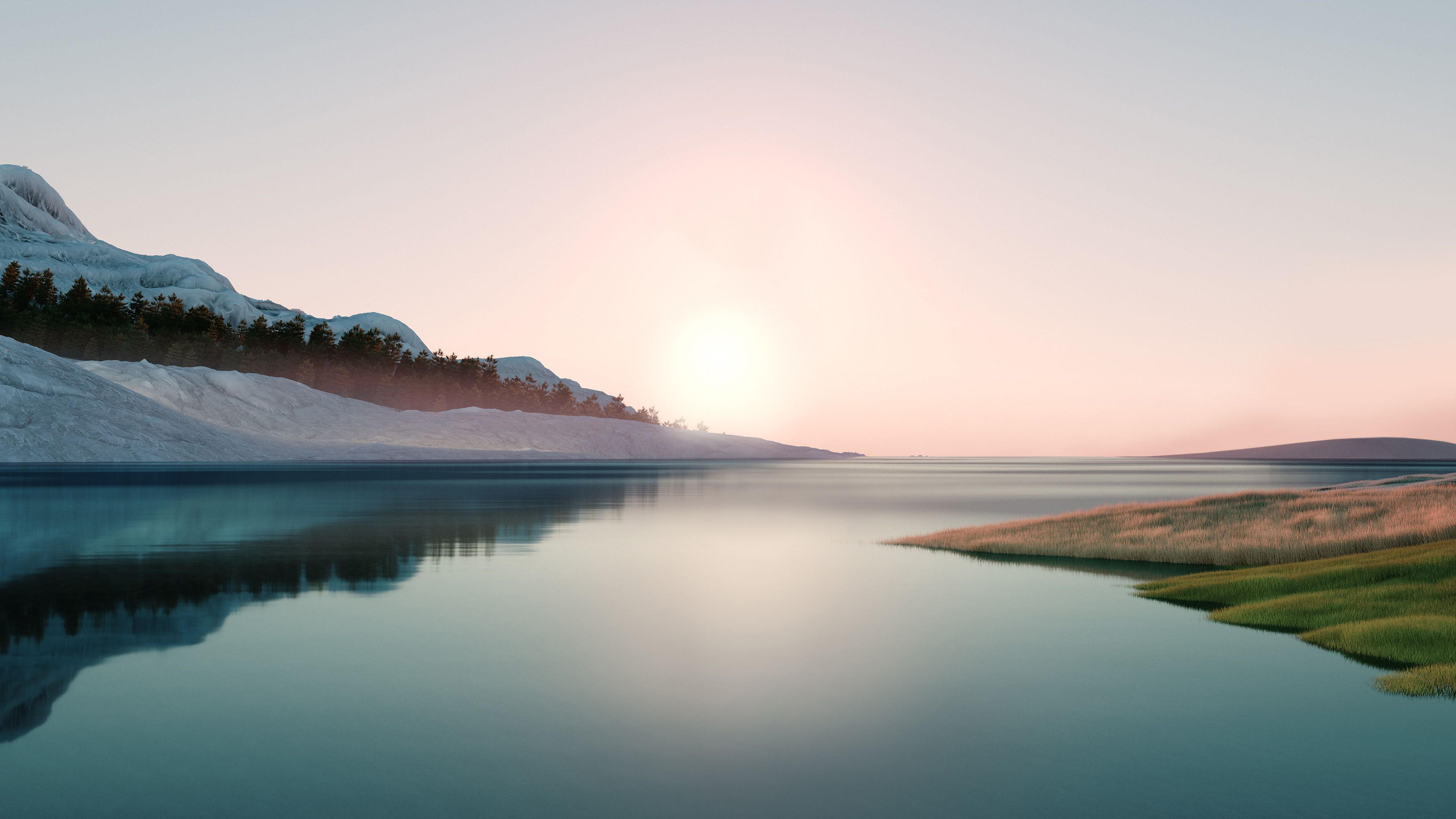 Landscape River Sun Windows 11 4K HD Windows 11 Wallpaper