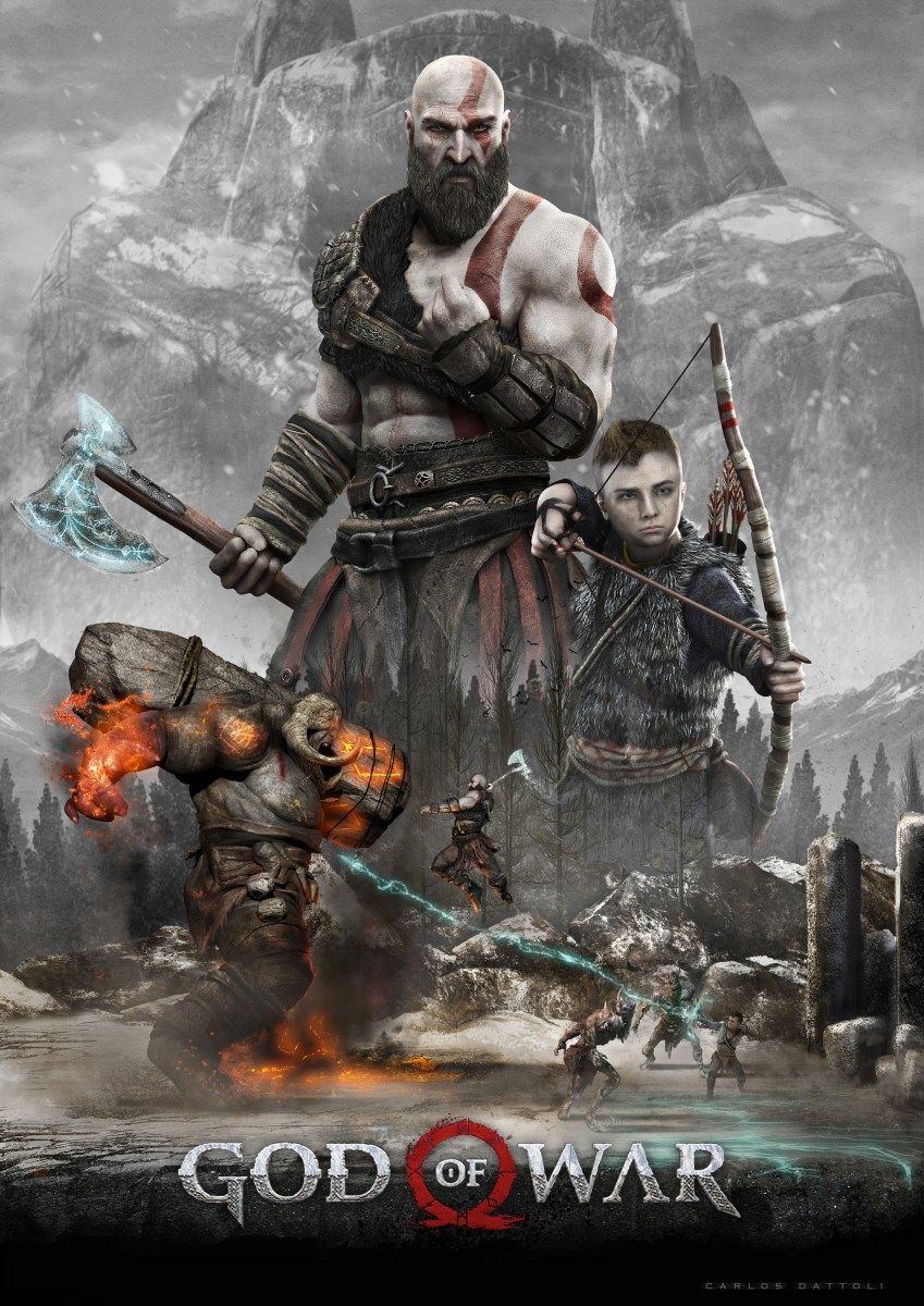God of War 4 Poster Wallpaper: Kratos in Combat. Kratos god of war, God of war, War